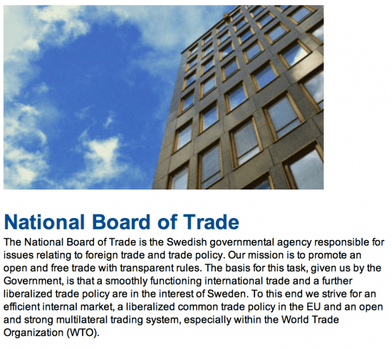 About the Swedish Board of Trade
