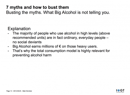 Busting #BigAlcohol myths