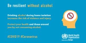 WHO Europe alcohol covid19 advice